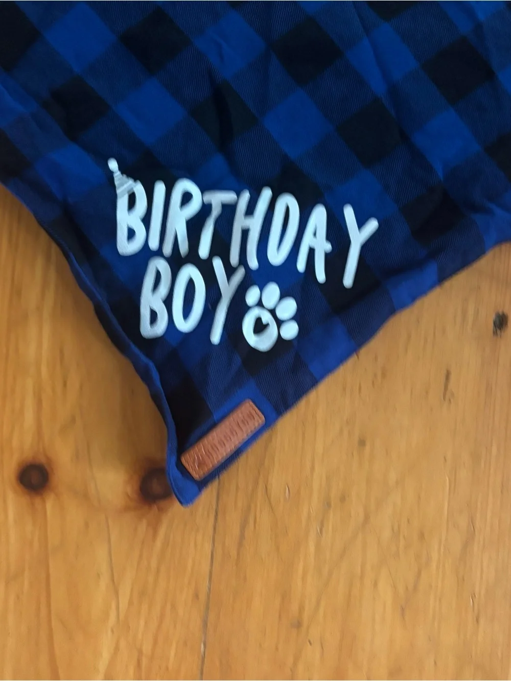 Adoggo Birthday Boy Buffalo Plaid Dog Bandana